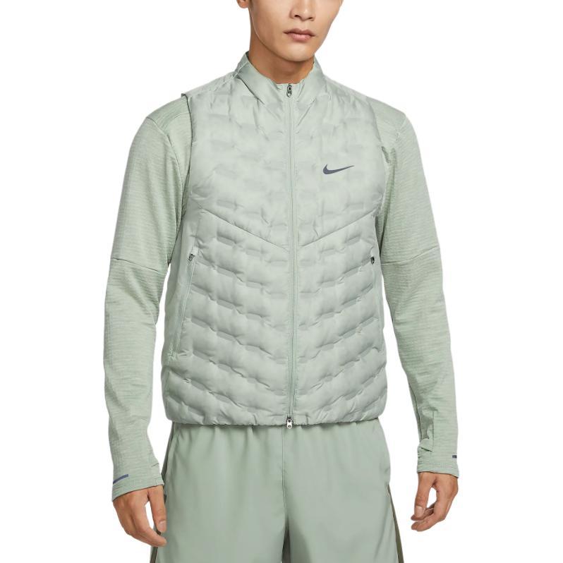 New Nike Therma Fit ADV Rippel Down Running Best Vest Men's Light Green FB7543-370