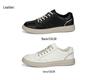 Spring 2024 Trendy Men's Breathable Leather Board Shoes - Comfortable, Hollow Design for Work and Casual Wear in White.