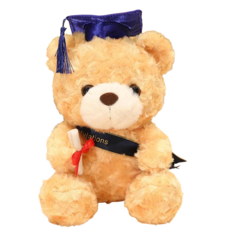 23/28cm Bachelor Bear Plush Toy Cute Bear Animal Doll Doctor Cap Graduation Bear Doll  Party Favors
