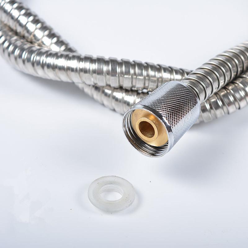 Bathroom Shower Hose Plumbing 1.2M/1.5M/2.0M Flexible Stainless Steel Chrome For Bathroom Accessories Water Hose Tools G1/2'