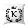 A-Z Crown Letters Decorative Cushions Pillowcase Polyester Cushion Cover Throw Pillow Sofa Decoration Pillowcover Home Decor