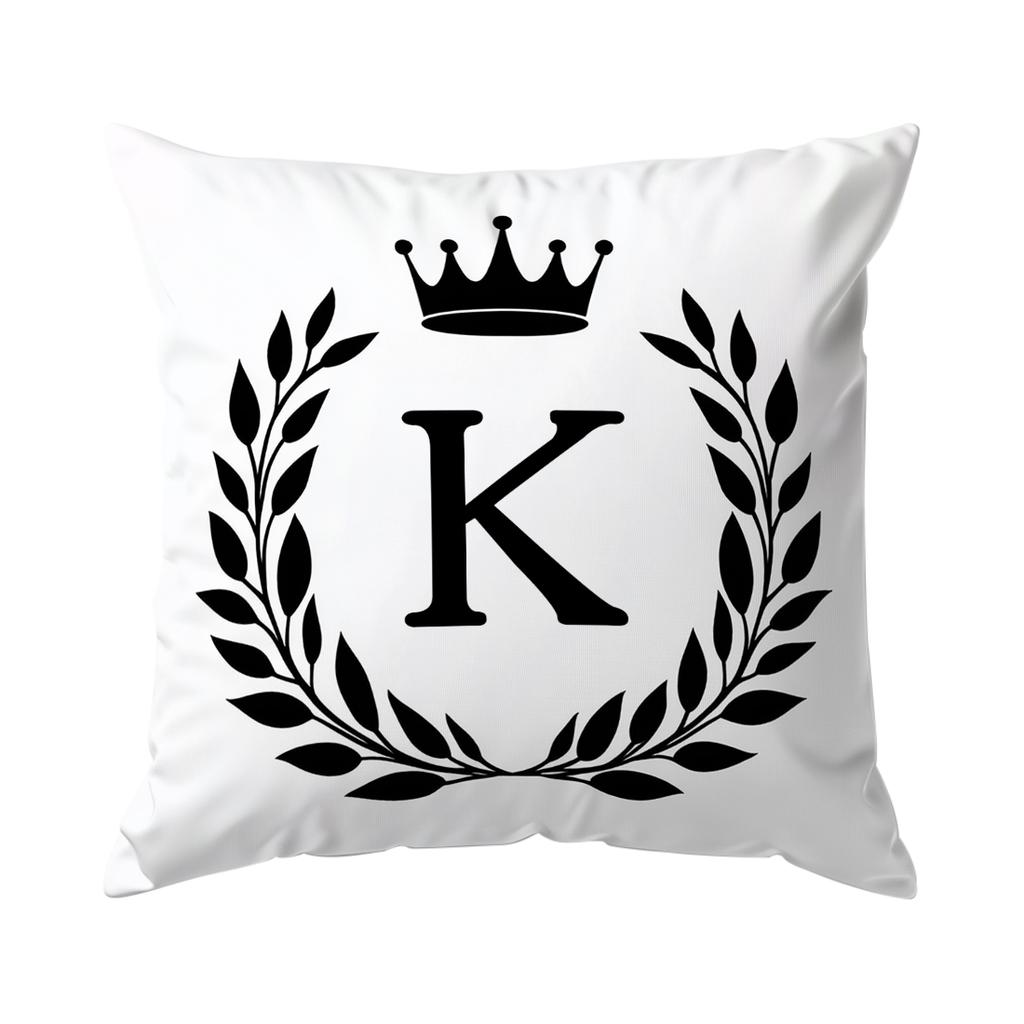 A-Z Crown Letters Decorative Cushions Pillowcase Polyester Cushion Cover Throw Pillow Sofa Decoration Pillowcover Home Decor