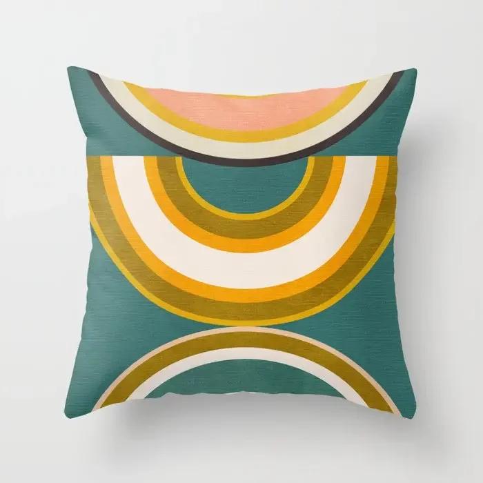 Home Decor Colorful Abstract Patterns Pillow Covers Pattern Cushion Cover Suitable for Sofa Bedroom Car Pillow Cover