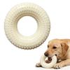 Donut Dog Chew Toy Interactive Squeaky Dog Teeth Cleaning Toy Textured Donut Low Noise Teething Toy for Puppies Aggressive Chewers