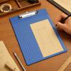 Portable Writing Board with Ruler A4 File Folder, Reinforced Metal Clip And Clear Scale Non-slip Paper Holder Folder Ruler, Document Pad, for