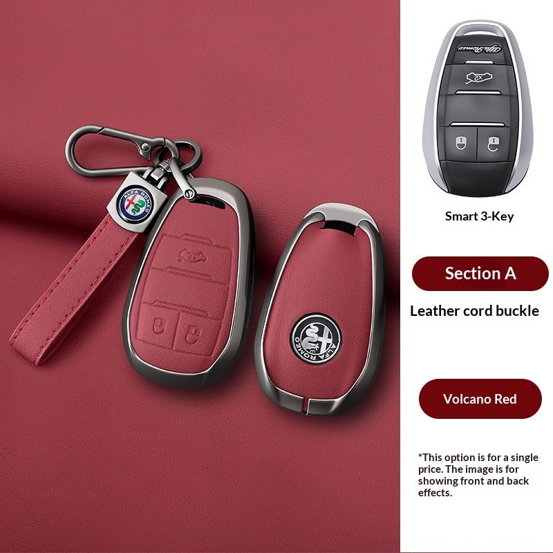 Car Remote Key Case Cover Shell Protector Keyless For Alfa Romeo Giulia 2015 +Stelvio 2016+ Spider Etcetera Car Key Bag Keychain wnp522