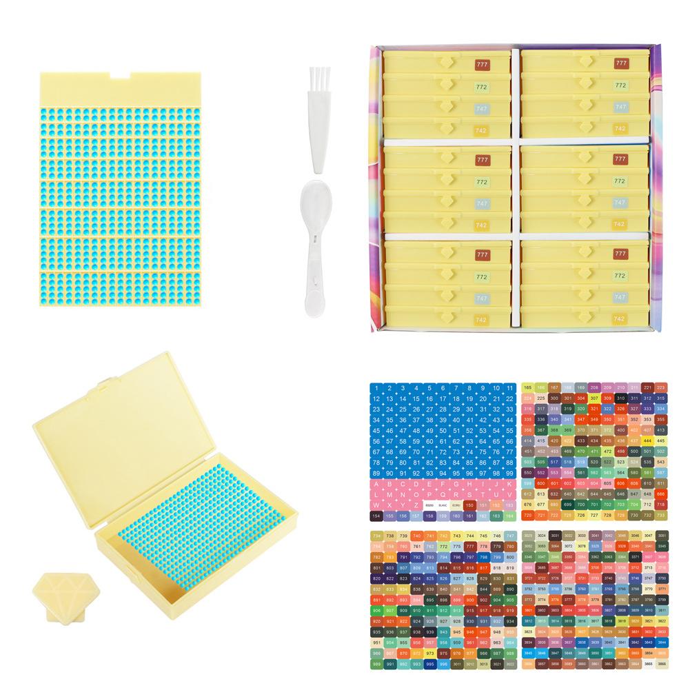 5D DIY Diamond Painting Tray with Spoon & Brush Diamond Painting Tool Tray Diamond Painting Storage Containers Trays for Adults