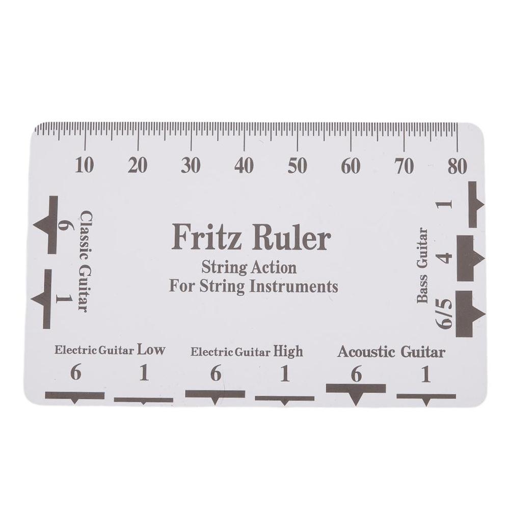 Riglă pentru înălțimea corzilor de chitară, set de rigle în formă de T pentru chitară, din plastic, din oțel inoxidabil