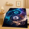 3D Yin Yang Chinese Tai Chi Eight Diagrams Natural Balance Art Flannel Blanket,Soft Plush Throw for Home Bedroom Bed Sofa Cover