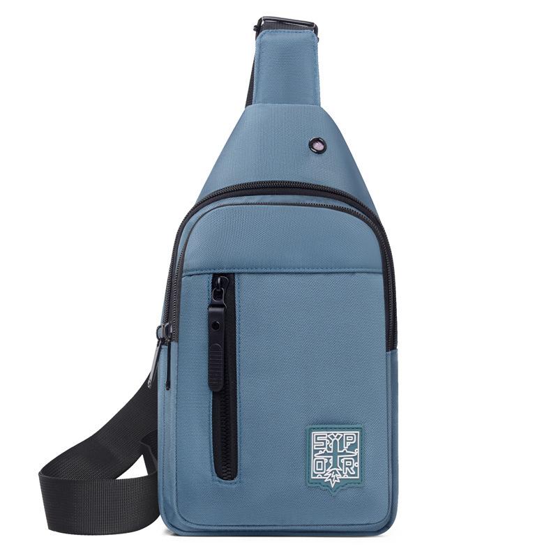 New men's breast bag sports and leisure chest bag Oxford cloth waterproof and wear-resistant trend high-end shoulder small backpack