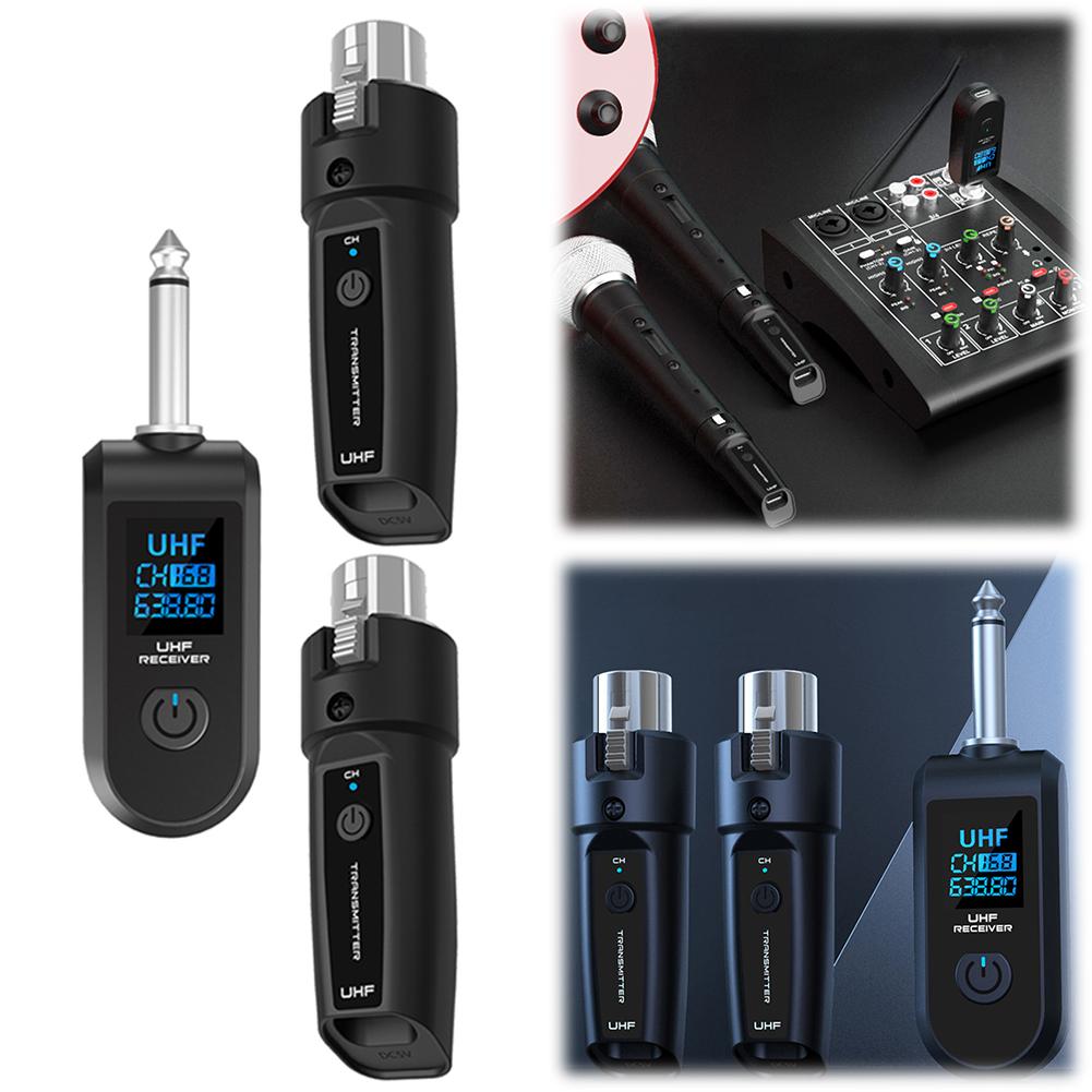 Microphone Wireless System Rechargeable Microphones Wired To Wireless System for Audio Mixer Dynamic Mic Electric Guitar Bass