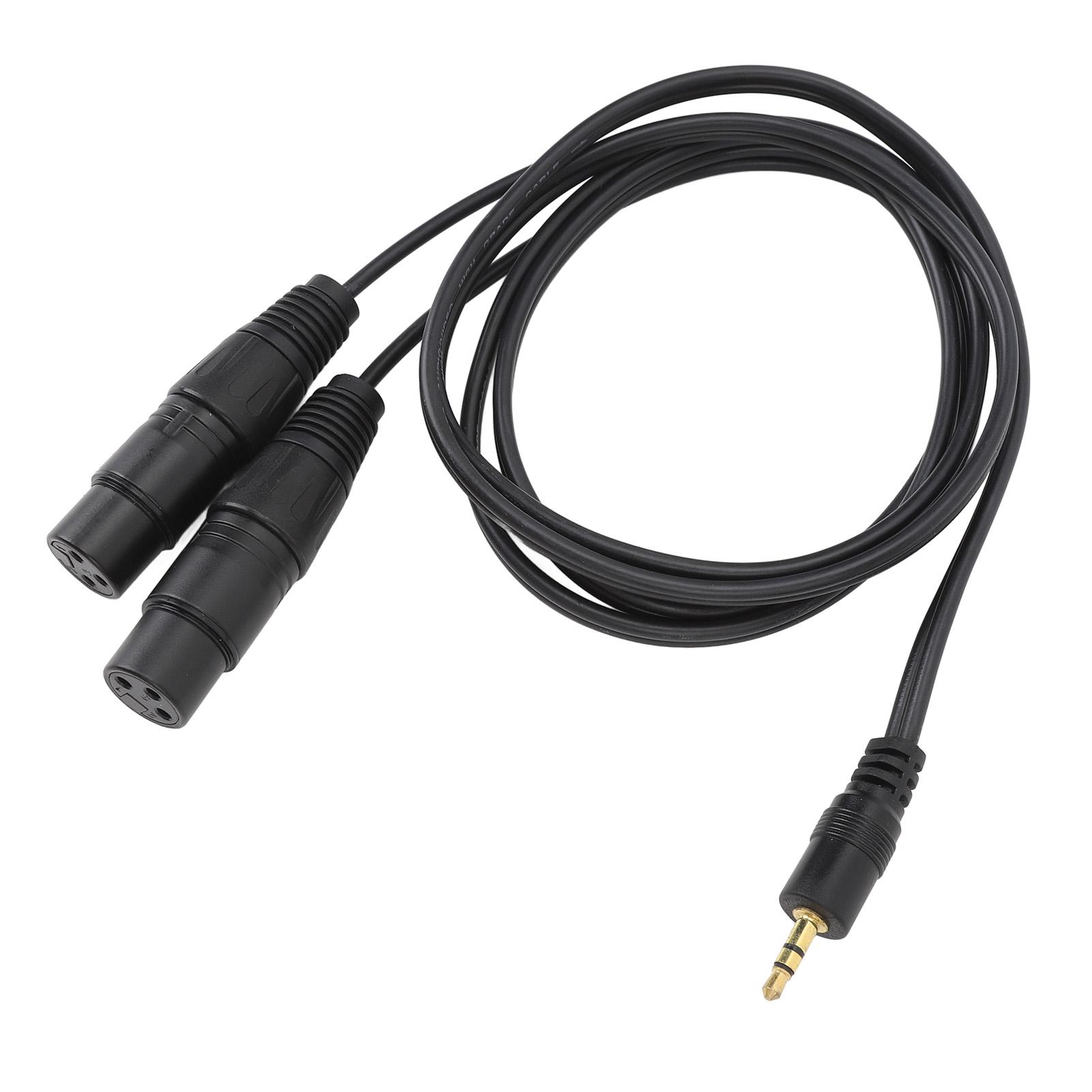 

3,5 мм к двойному XLR-кабелю 22AWG OFC Hi Fi качество звука 3,5 мм штекер к 2 XLR гнездо микрофонный шнур