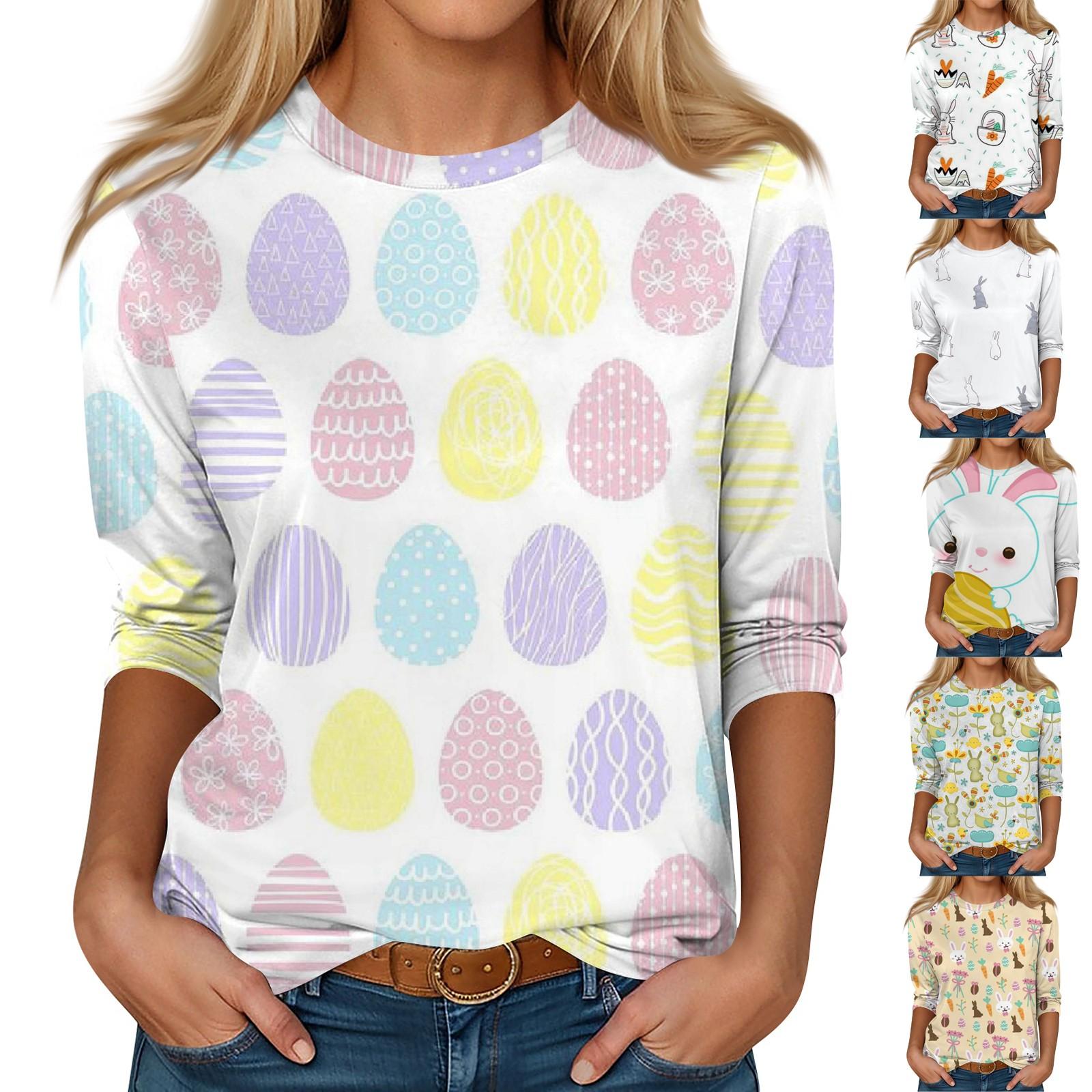 

Женские повседневные футболки с рукавом 3/4, топы с круглым вырезом One size бежевый