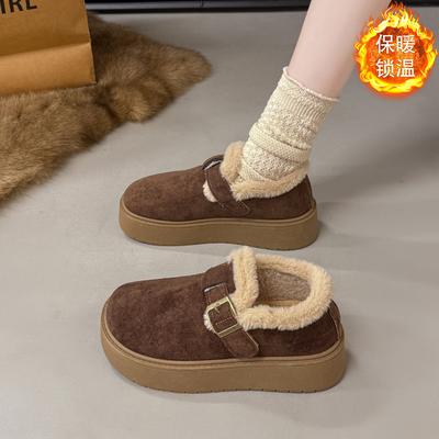 Thick-soled Heightening Birkenstocks Winter 22 New Velvet Warm Snow Boots Warm Birkenstocks Cotton Shoes