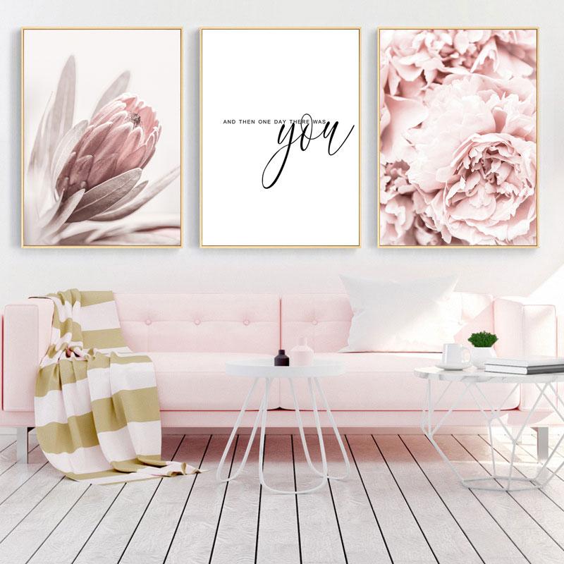 Nordic Style Wall Posters Flower Paintings for The Living Room Aesthetic Room Decor Picture on The Wall Art Canvas Prints