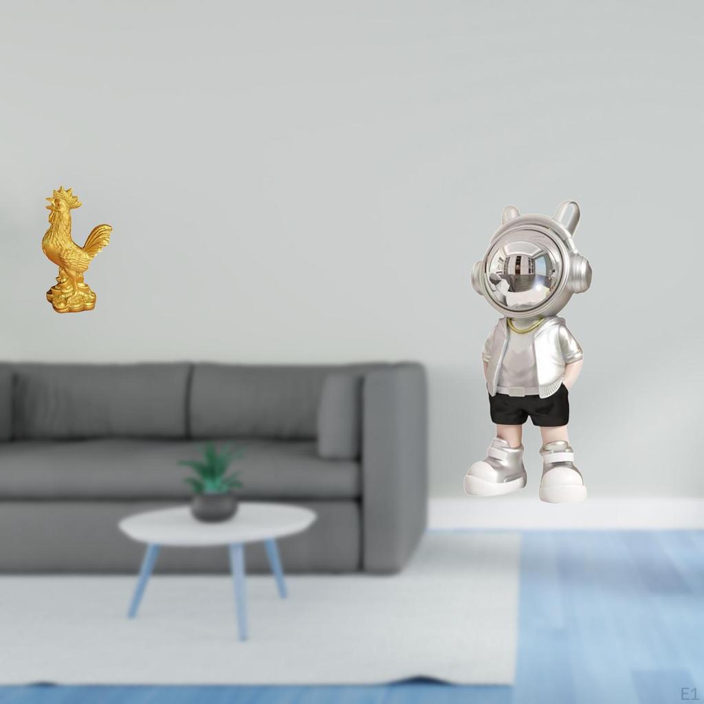 Astronaut Sculpture Modern Feng Shui Decor Creative Tabletop Figurine for Birthday Anniversaries
