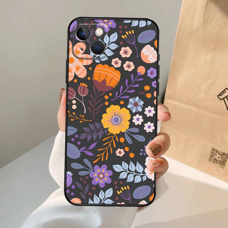 Floral Charm Secret Garden Phone Case For iPhone 17 Air 16 15 13 11 12 14 Pro Max 13 12 Mini 15 16 Plus 16e Cover Coque