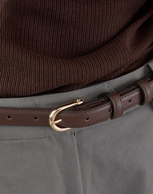 Atikalou [Natural Cowhide] The Meridian Classic Slim Leather Belt - 4 Colors / Tgb001 Tge001 Tsb001 Tse001
