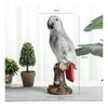 Papageienfigur geschnitzt mit Baumstamm-Basis Vogelstatue