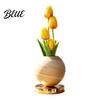 Valentine Day Home Decor Tulip Ceramic Night Light Gradient Color Artificial Flower Table Lamp Rechargeable Housewarming Gift Ideas Touch