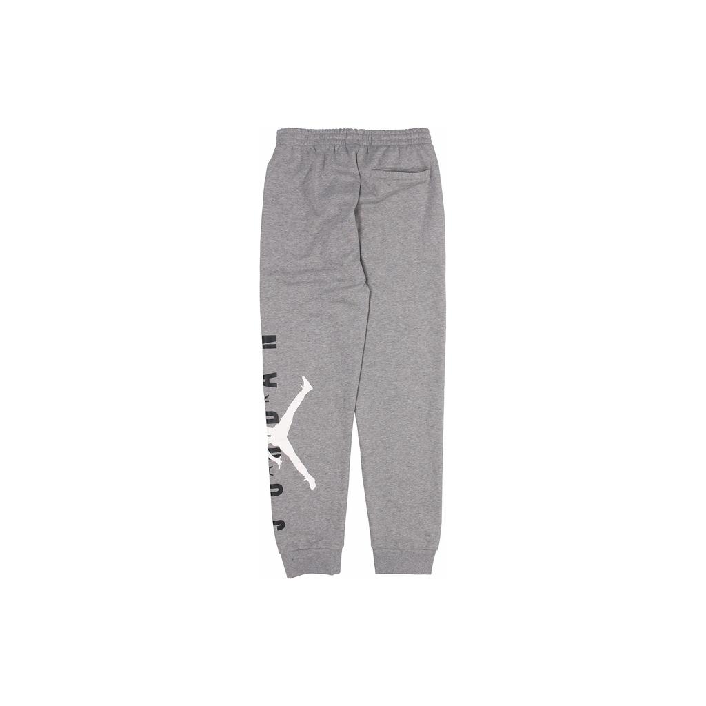 Jordan Logo Print Cuffed Knit Sports Pants Kids Bottoms Gray HA5283-001