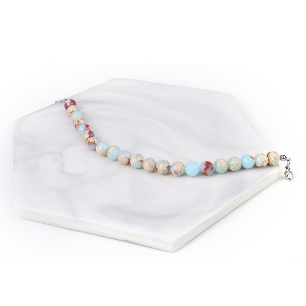 Nový styl Dámský náramek Přírodní kámen Emperor Stone Korálky 8X8 MM Přívěsky pro ženy Romantický dárek k narozeninám