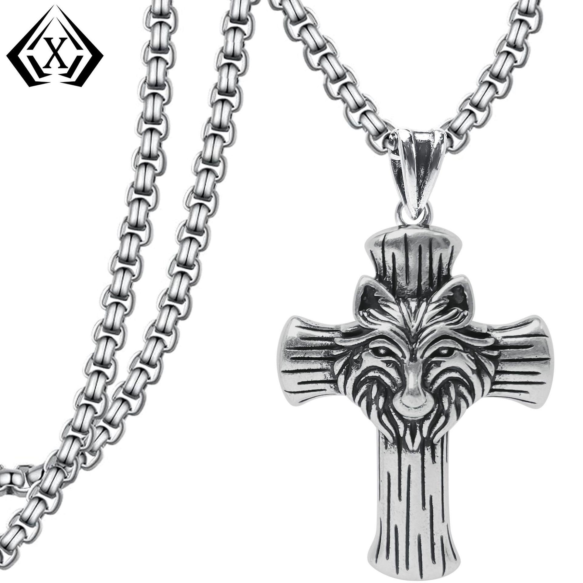 Ожерелье с подвеской в виде ретро тигра Xiweier - Мужской хип-хоп панк стиль