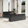9-Piece Garden Sofa Set with Black Cushions Poly Rattan from vidaXL, 2-Seater Garden Sofa with Storage & 3358298