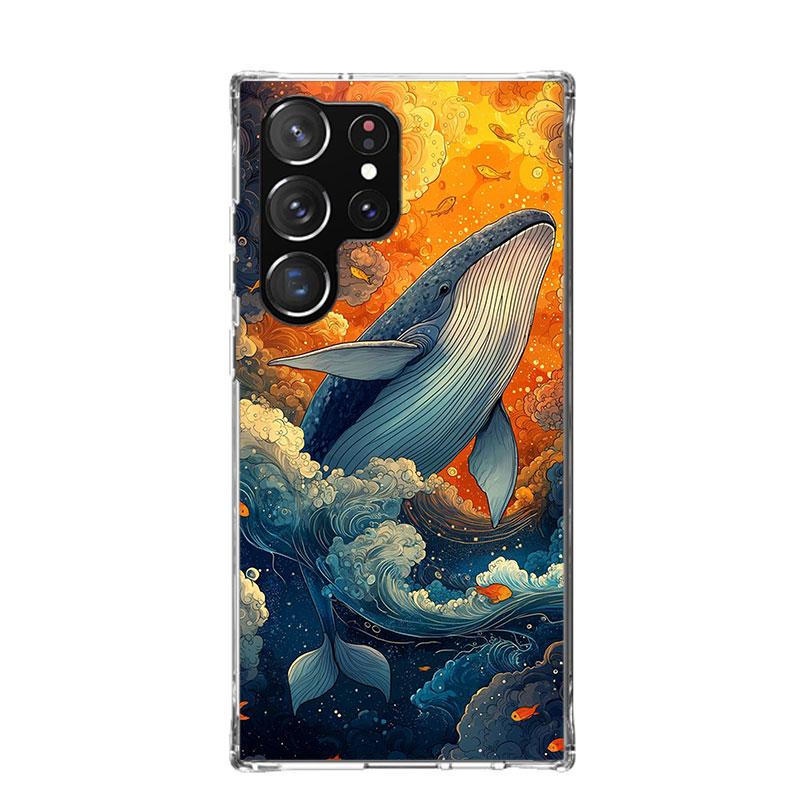 Humpback Whale Sea Giant Phone Case For Samsung Galaxy S26 S25 Edge S24 S23 FE S22 Ultra S21 Plus S20 + Fundas Cover Coque Galax