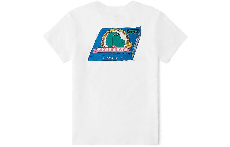 Vans T Shirts Women s White Crew Neck Moderate Straight Fit VN0A4MNKWHT L
