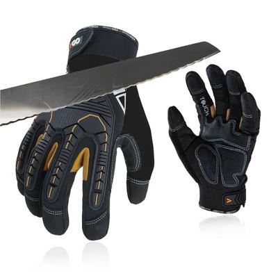 Empact ANSI A5 Leather Safety Work Cowhide Mechanic Motorcycle and Touchscreen 1 SL8849IPA5 [Vgo...] Cut-Resistant Gloves, Leather, Gloves,