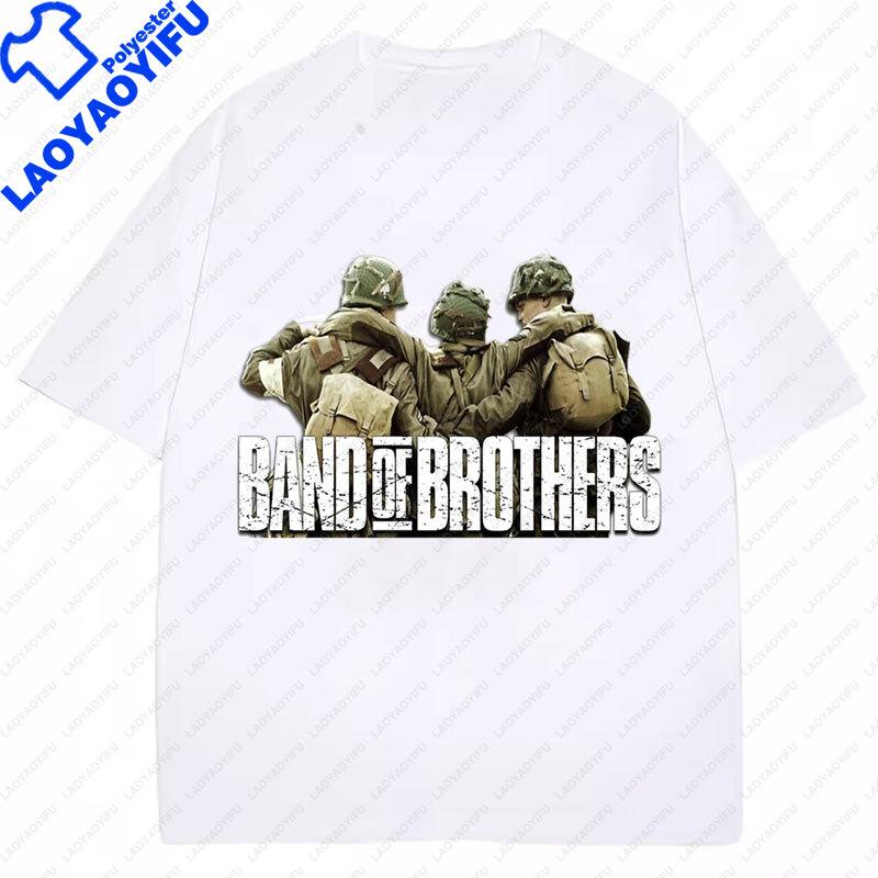 The Famous TV Series Band of Brothers Graphic T Shirt Tom Hanks Fans Clothes Vintage Classic Movie Tee Unisex Women Camisetas Tops