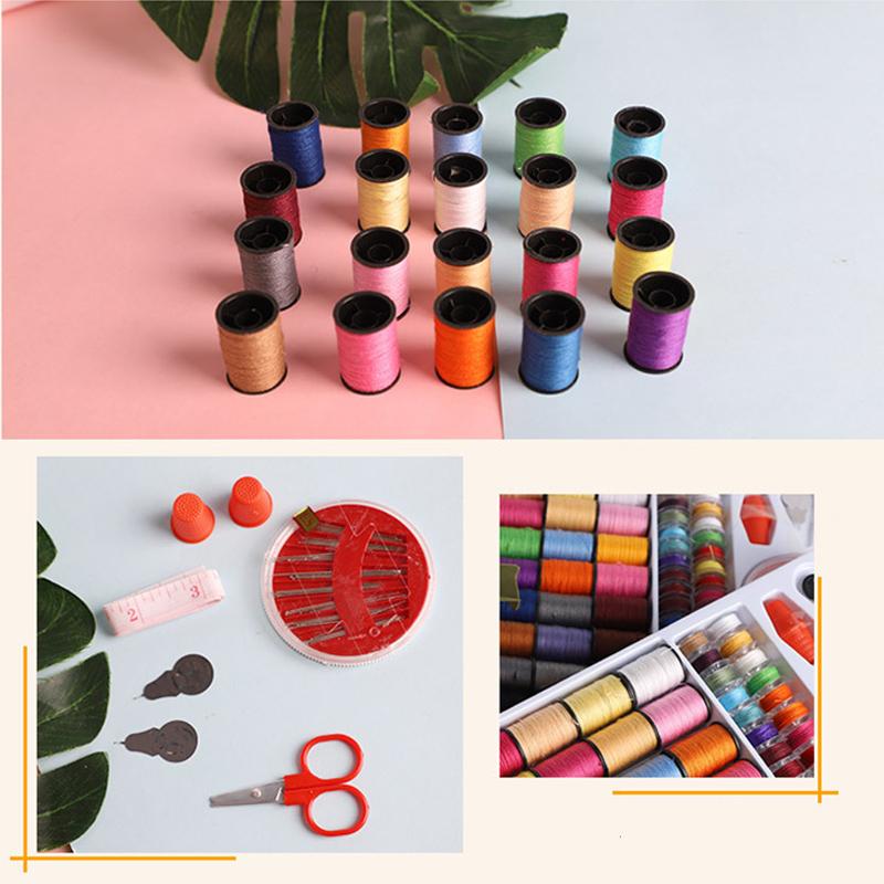 64PCS Sewing Kits DIY Household Color Sewing Machine Thread Repair Line Workbox Hand Sewn Bottom Thread Accessories Sets TMZ