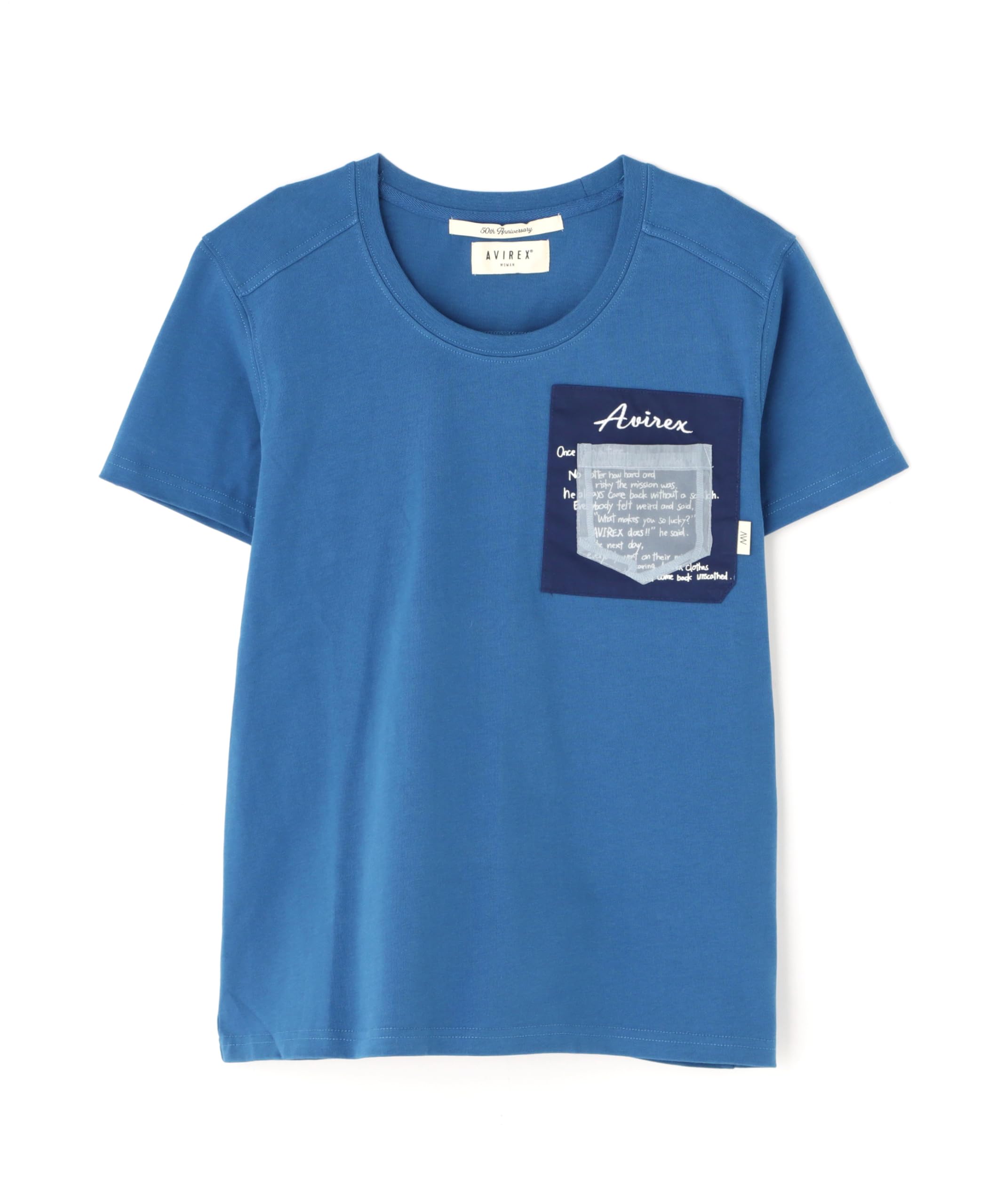 AVIREX MILITARY ORGANDY POCKET T-SHIRT Женская S 110 синий 783-5135601