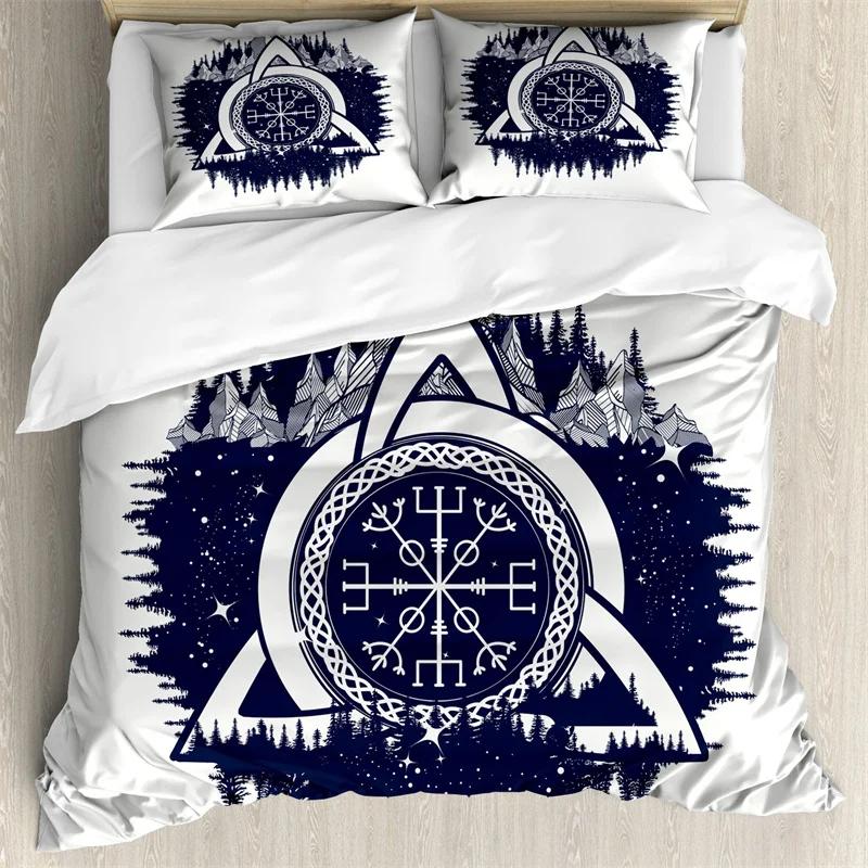 

Comforter Viking Bedding Set King Scandinavian Folklore Motifs Northern Germanic Culture Comforter Wonderful Gifts Comforter (quilt)-EU Single(135*200cm)3pcs