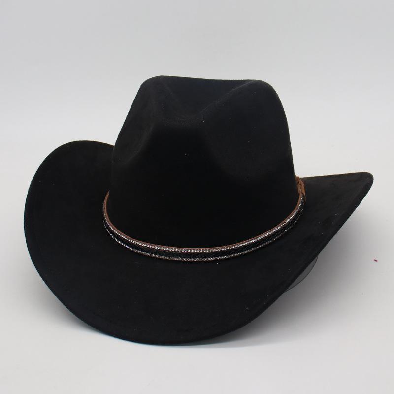 Outdoor men and women famous big-brimmed jazz hat spring and summer four seasons European and American style western suede denim top hat