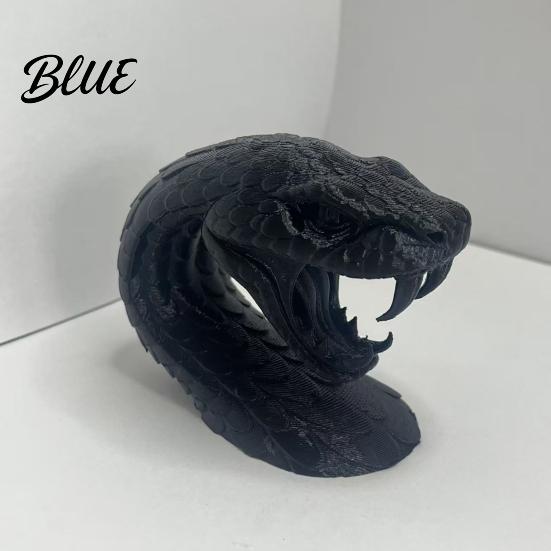 Personalized Craft Gift with Sharp Snake Ornament Head 3D Printed Desk Sculpture Teeth Novelty Home Accents Realistic Animal Figurine