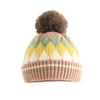 Children's Knitted Wool Hat Parent Child Diamond Grid Warm Hat