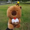 Capybara Pluche Speelgoed Lieve Verjaardag Capibara Zoete Beer Zachte Taart Pop Kawaii Cartoon Gevuld Voedsel Dessert Creatief Vakantiecadeau