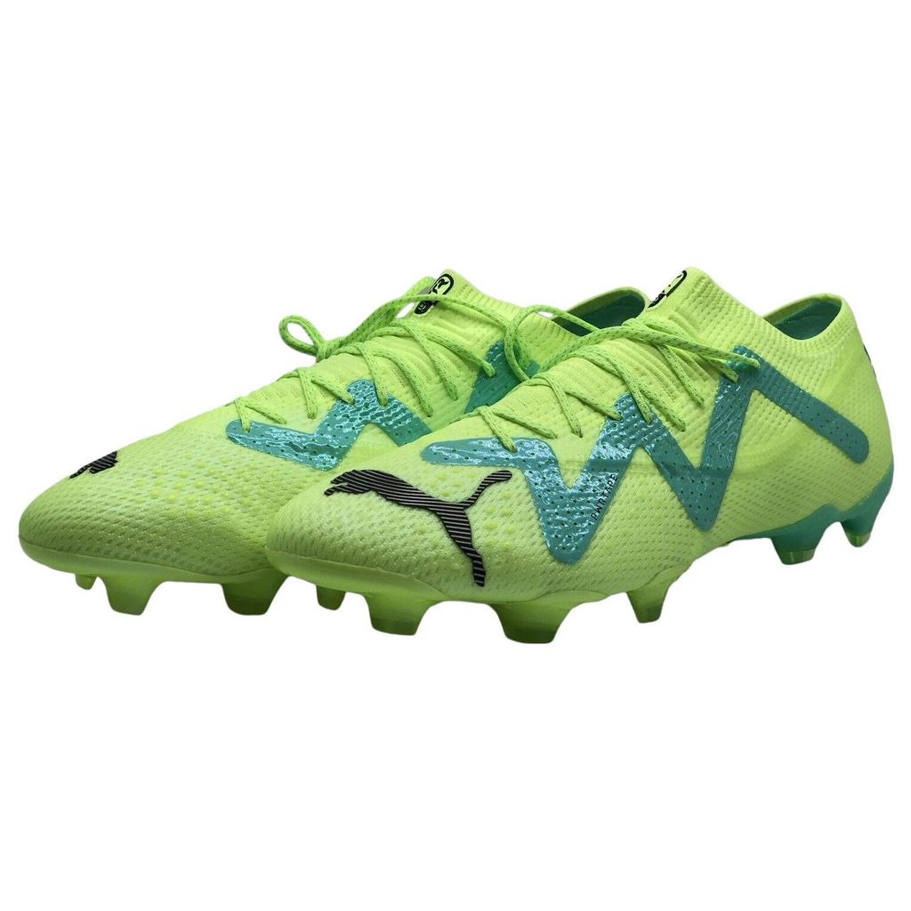 Puma Future Ultimate Low FG AG Artificial Turf Soccer Shoes Men Soccer Shoes Green Black 107169-03