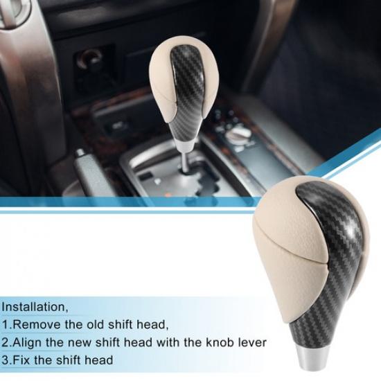 Gear Stick Shift Knob Gear Shift Knob Shifter for Lexus for Toyota Beige Black