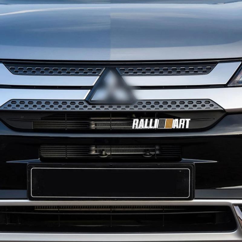 3D Metal RALLlART Front Grille Badge Emblem Car Body Trunk Decoration Sticker For Lancer Outlander Ralliart Eclipse