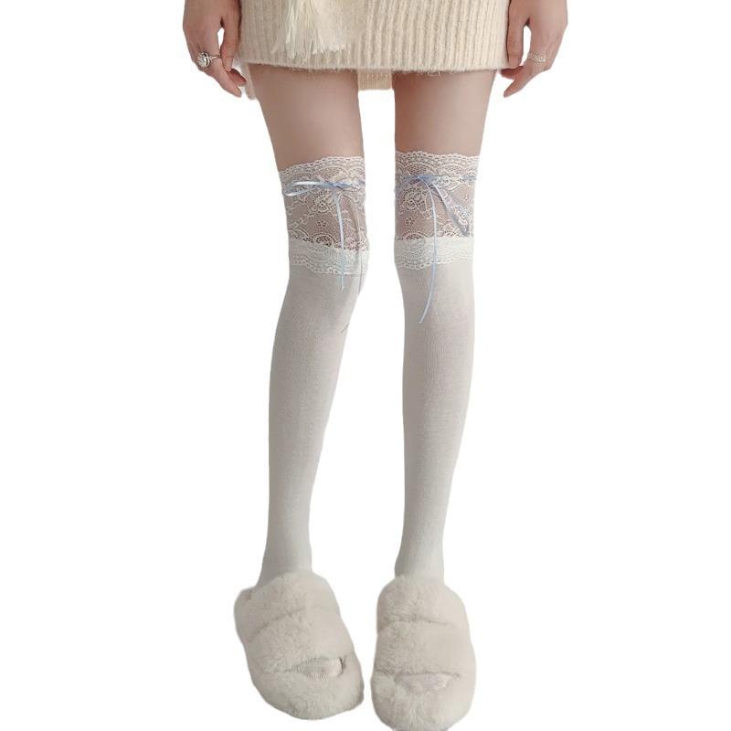 Spring and autumn long socks, over-the-knee socks, lace Lolita slouch socks jk Sock-tied calf boots with sock stitching lolita Socks
