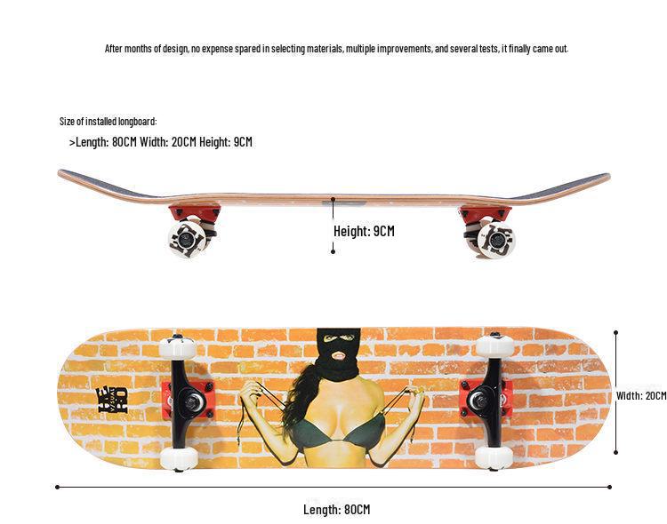 MACKAR Trendy Co-Design skateboardový batoh pro prkna Double Rocker & Banana