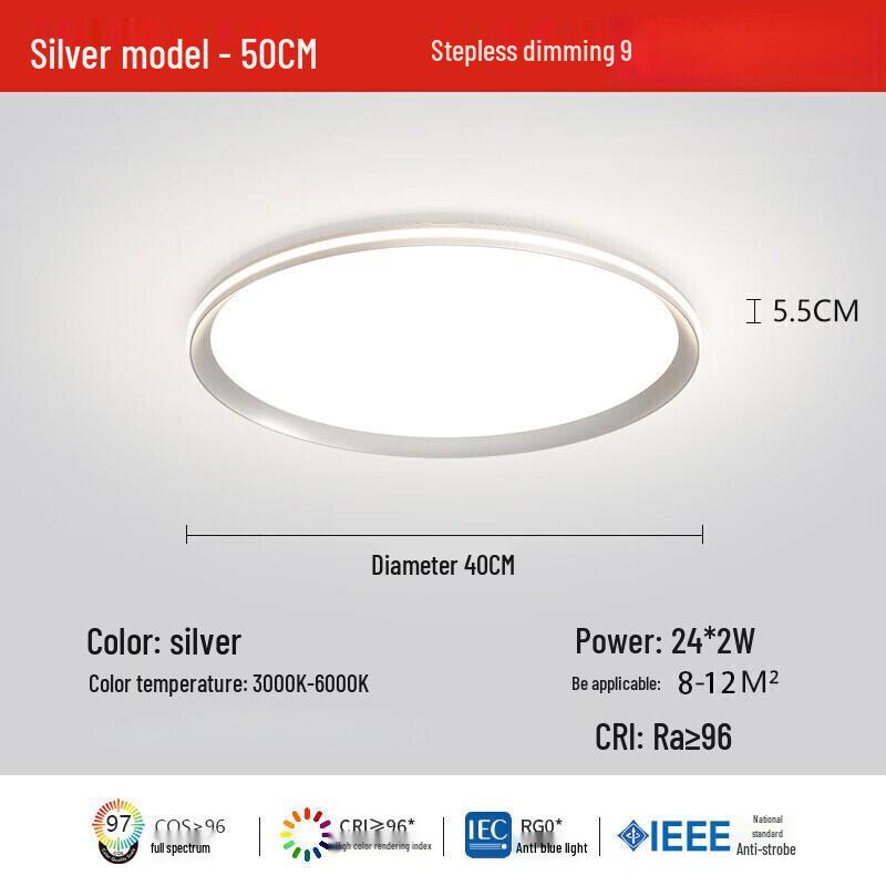 Pailide Prue Full Spectrum Eye-Protection Ceiling Light