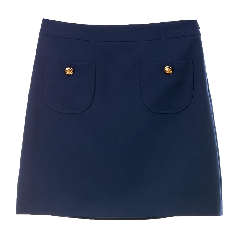 

EiLEEN ELITEE Wool French A-Line Midi Skirt XXL