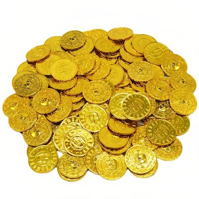 20/50/100 Stück Retro Piratenmünzen Partyzubehör Geschenk Kinder Mitgebsel Geburtstagsspielzeug Halloween Dekoration Falscher Schatz Plastik Spielmünze