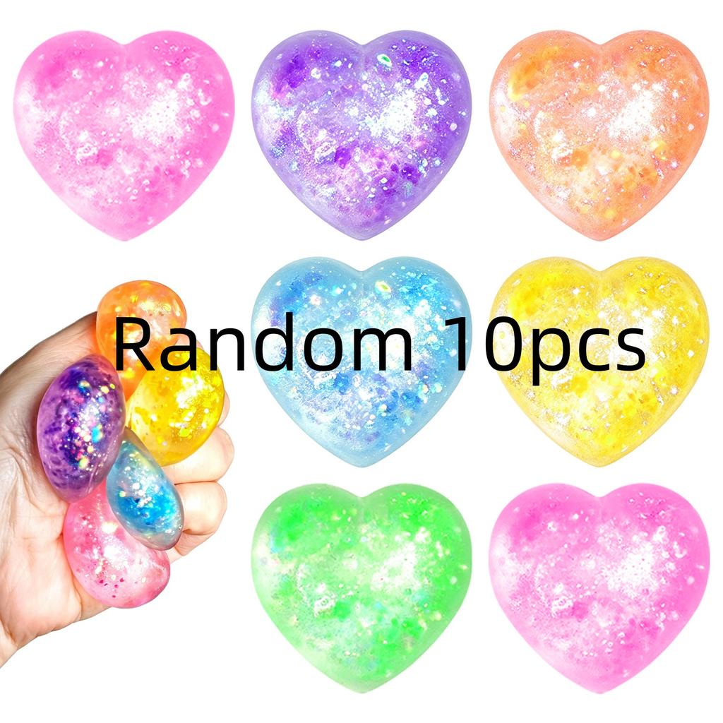 Heiß Glitzer Liebe Maltose Squishy Spielzeug Mini Stressball Knetspielzeug Stressabbau Dekompressionsspielzeug Zufällige Farbe