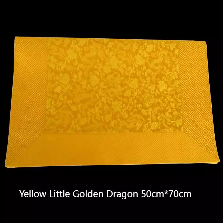

Tibetan Buddha Offering Tablecloth/Yellow Double-layer Thick-wrapped Sutra Cloth Buddhist Sutra Cover Cloth Ritual Tool Pad