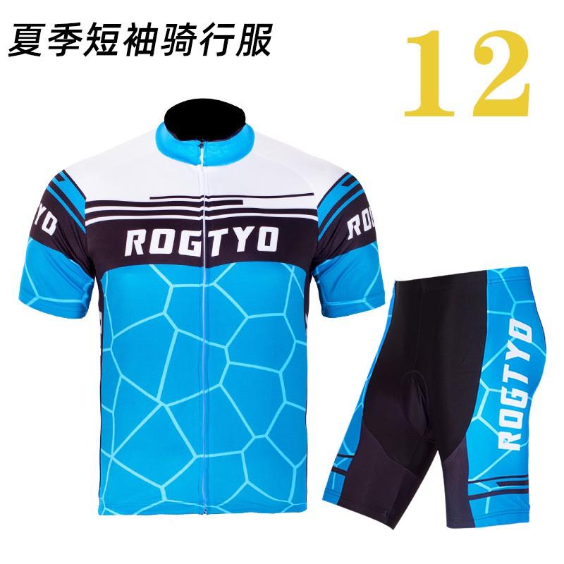 Men Women Cycling Jersey Set Short Sleeve Mountain Road Bike Sportswear Breathable Riding Apparel